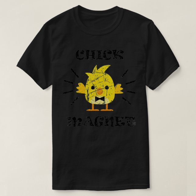 Chick Magnet Cute Easter Funny Vintage  T Shirt (Design framsida)