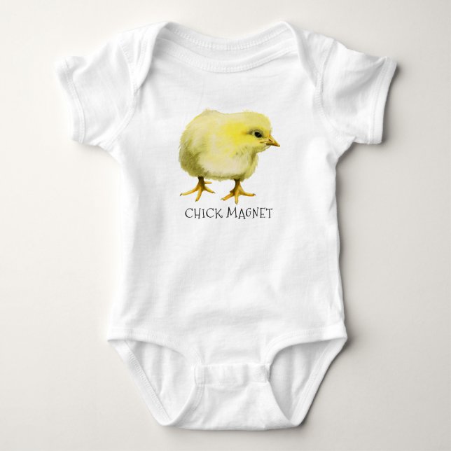 Chick Magnet | Funny Cute Pun Baby Chicken T Shirt (Framsida)