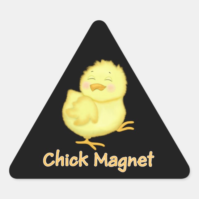 Chick Magnet Triangelformat Klistermärke (Framsida)