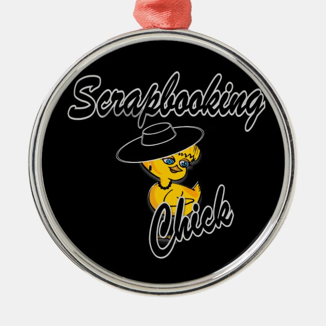 Chick nr 4 för avbokning julgransprydnad metall (Framsidan)
