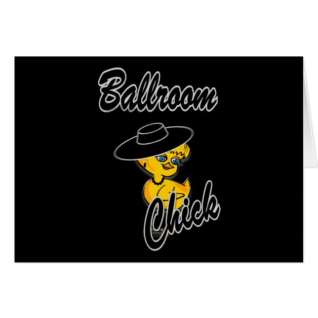Chick nr 4 i ballroom hälsningskort (Framsidan Horizontal)