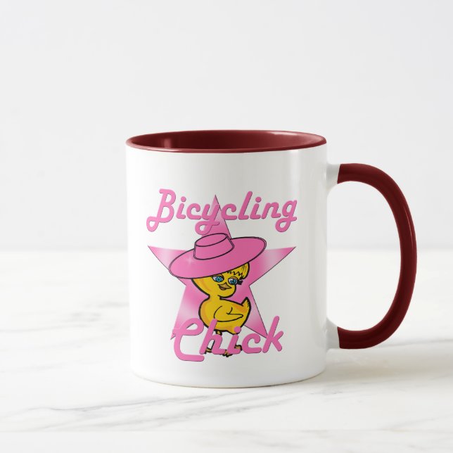 Chick nr 8 för bicykling mugg (Höger)