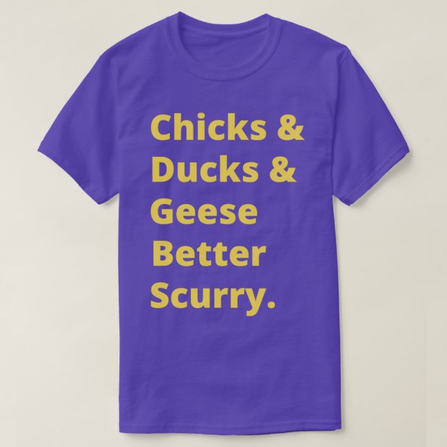 Chick och anka och gäss bättre scurry Classic T T Shirt (Design framsida)