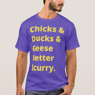 Chick och anka och gäss bättre scurry Classic T T Shirt