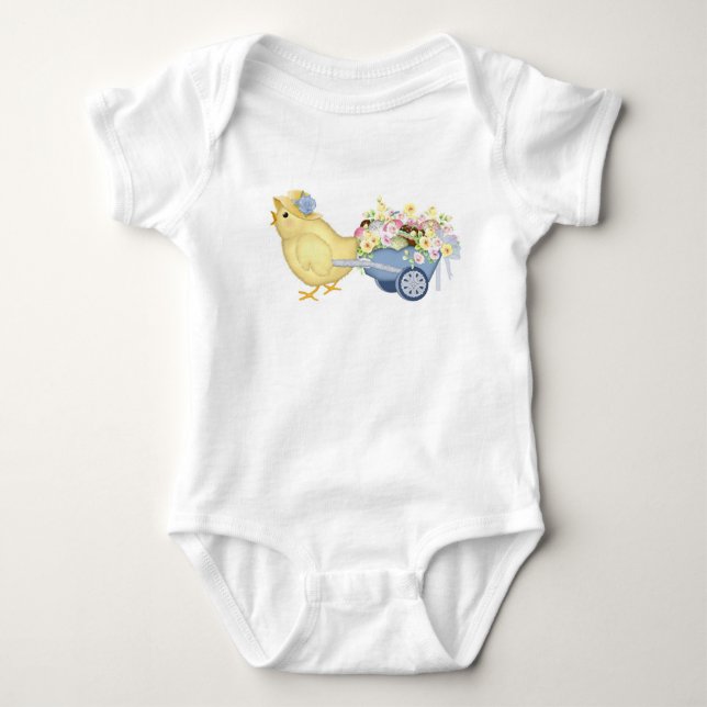 Chick och kundvagn tee (Framsida)