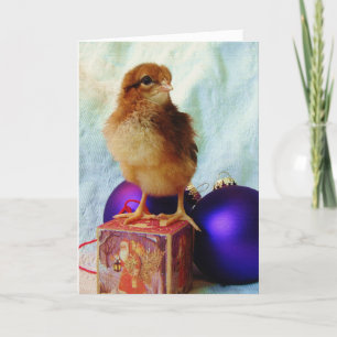 Chick om Vintage-julprydnad Helgkort