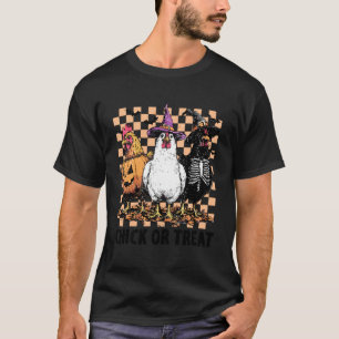 Chick Or Treat Halloween-häxa Kuslig Kyckling Män T Shirt