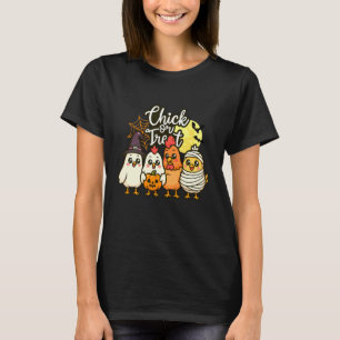 Chick Or Treat Halloween Häxa Skum Mummy Kycken T Shirt
