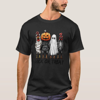 Chick Or Treat Halloween-pumpa Spöke Skrämmande Ro T Shirt