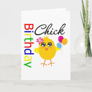 Chick på födelsedagen kort