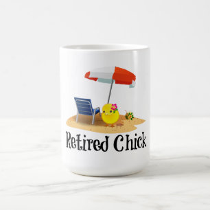 Chick på stranden kaffemugg