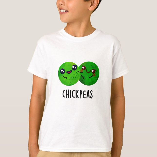 Chick Peas Funny Girl Pea Pun T Shirt (Framsida)