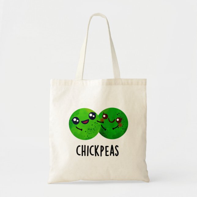 Chick Peas Funny Girl Pea Pun Tygkasse (Framsidan)