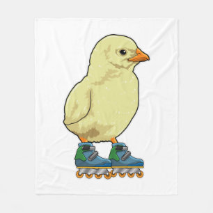 Chick som infogad skater med textbundna skal fleecefilt