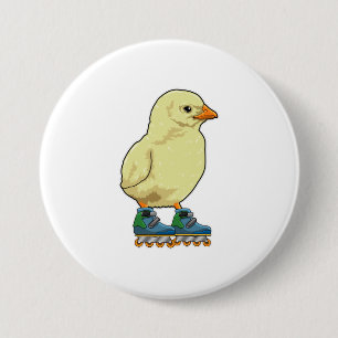 Chick som infogad skater med textbundna skal knapp