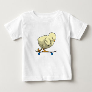 Chick som Skater med Skateboard T Shirt