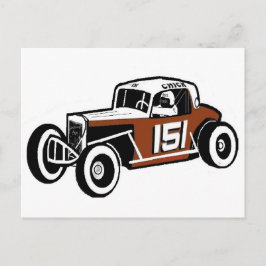 Chick Stockwell Old Time Tävling Car Racearena Vykort