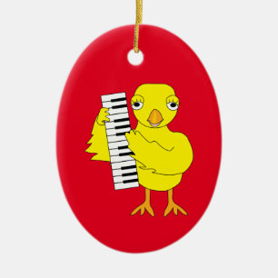 Chick tangentbord julgransprydnad keramik