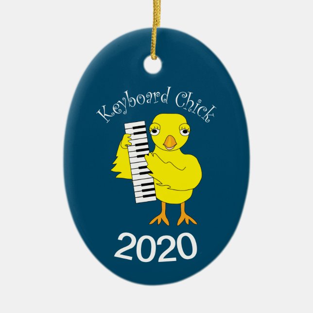 Chick tangentbord julgransprydnad keramik (Framsidan)