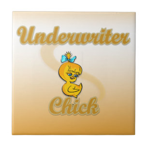 Chick under skrivmaskin kakelplatta