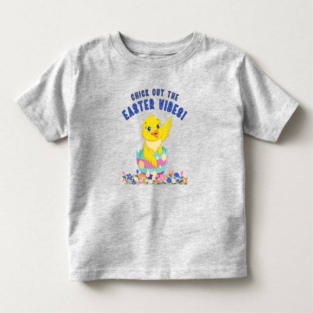 Chick ut dessa Påsk Vibes Baby & T Shirt (Framsida)