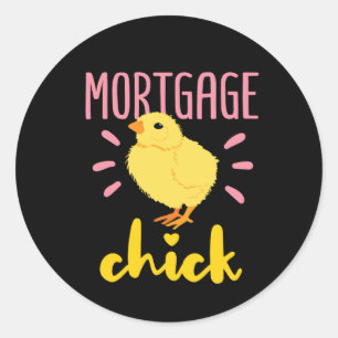 Chick Women Broker Underwriter Originator för hypo Runt Klistermärke