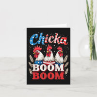 Chicka Boom Boom Funny Patriotic Chicken 4th of Ju