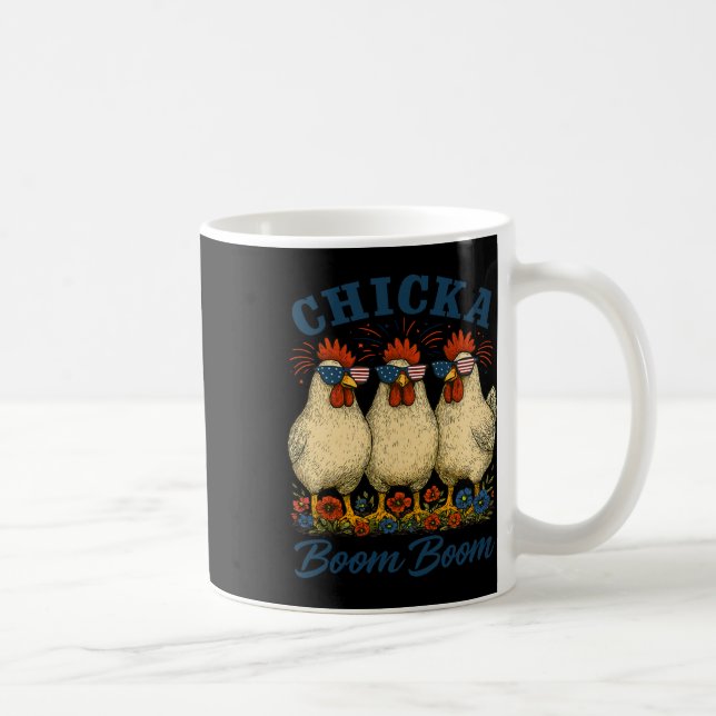 Chicka Boom Boom Kycklingpatrull Patriot 4:e Juli  Kaffemugg (Höger)