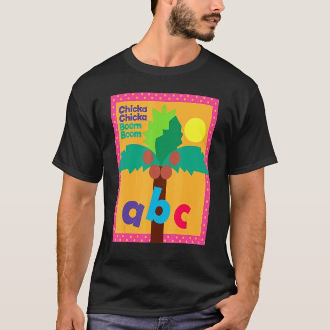 Chicka Chicka Boom Boom Barn Lär sig Abc T Shirt (Framsida)