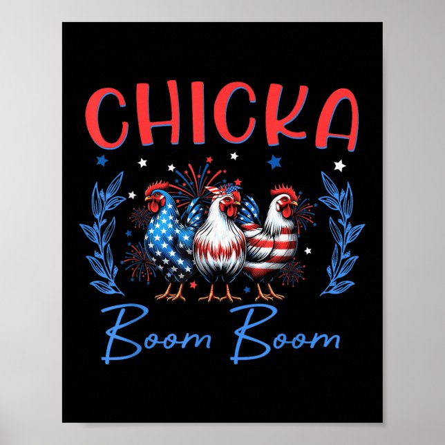 Chicka Chicken Boom Boom Gravid Freedom Indepen Poster (Framsidan)