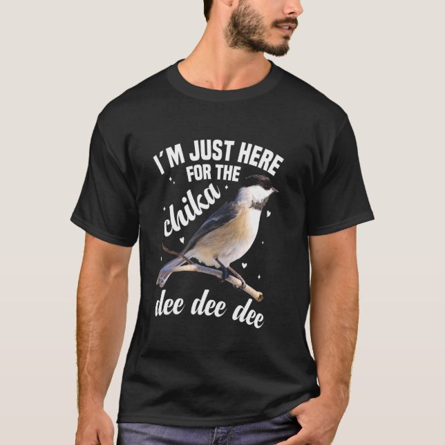 Chickadee Älskare Fågelskådning Bird House Birder  T Shirt (Framsida)