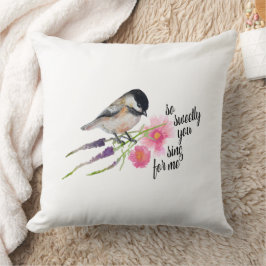 Chickadee Art Quote Kudde