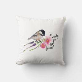 Chickadee Art Quote Kudde