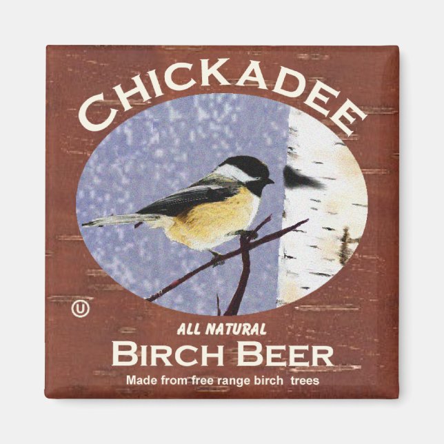 Chickadee Birch Beer Magnet (Framsidan)