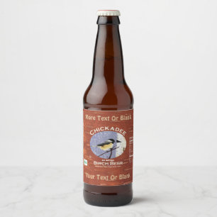 Chickadee Birch Beer Ölflaska Etikett