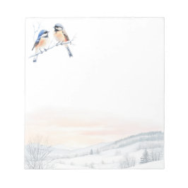 Chickadee Bird in Winter Christmas Anteckningsblock