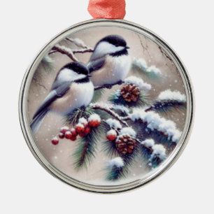 Chickadee Bird jul Decorative Träd Ornament