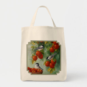Chickadee Birds Apple Harvest Tygkasse