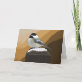 Chickadee Birthday Card Kort