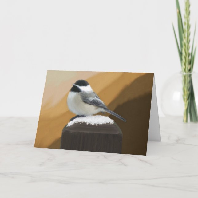 Chickadee Birthday Card Kort (Framsida)