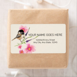 Chickadee Black Ccap Art-etikett Fraktsedel