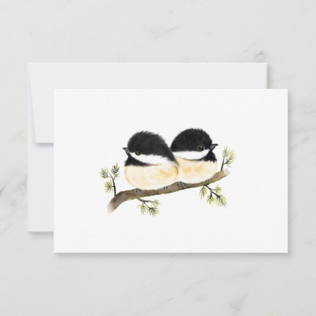 Chickadee Blank Notecards Tack Kort (Framsida)