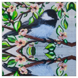 Chickadee Blommigt Fabric Tyg