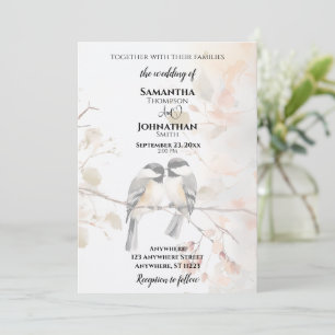 Chickadee Bröllop Inbjudningar