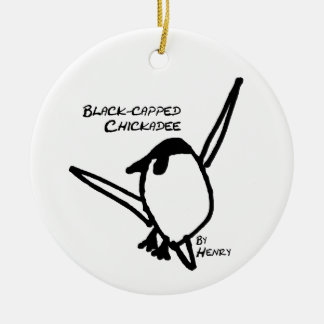 Chickadee by Henry, White Julgransprydnad Keramik