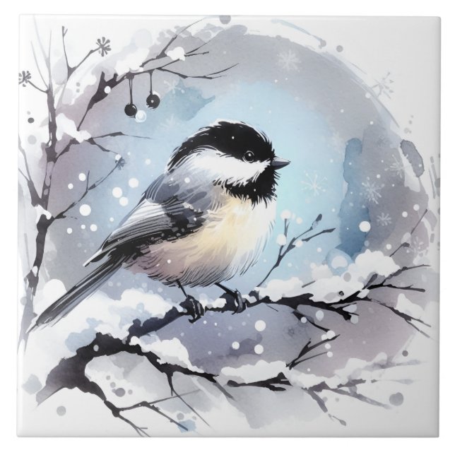 Chickadee Ceramic Tile Kakelplatta (Framsidan)