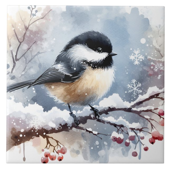 Chickadee Ceramic Tile Kakelplatta (Framsidan)