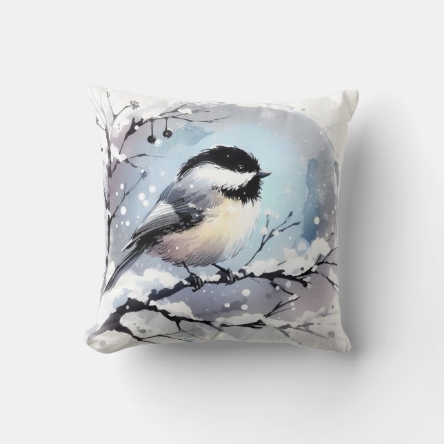 Chickadee Dekorativ kudde (Framsida)