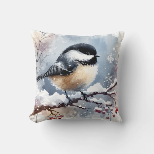 Chickadee Dekorativ kudde (Framsida)