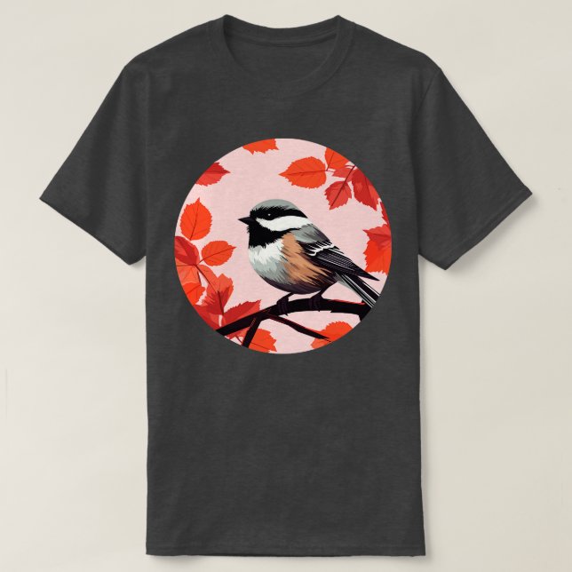 Chickadee-fågel 1 t shirt (Design framsida)